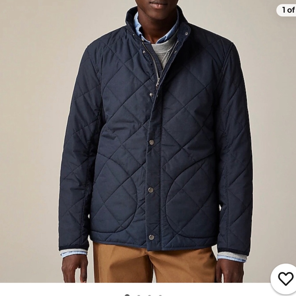 J. Crew Navy Quilted Jacket
